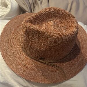C.C Women's light orange Woven Sun Hat